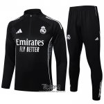 Chandal de Sudadera del Real Madrid 2025-2026 Nino Negro