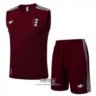 Chandal del Ajax 2025-2026 Sin Mangas Rojo
