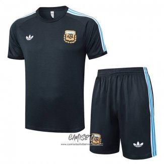 Chandal del Argentina 2025-2026 Manga Corta Gris - Pantalon Corto