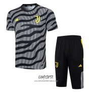Chandal del Juventus 2023 Manga Corta Negro - Pantalon Corto
