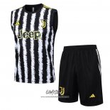Chandal del Juventus 2023-2024 Sin Mangas Negro y Blanco