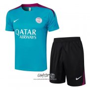 Chandal del Paris Saint-Germain 2024-2025 Manga Corta Verde - Pantalon Corto