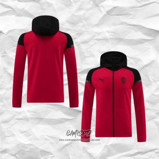 Chaqueta con Capucha del AC Milan 2024-2025 Rojo