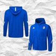 Chaqueta con Capucha del Real Madrid 2025-2026 Azul