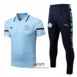 Conjunto Polo del Manchester City 2022-2023 Azul