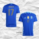 Segunda Camiseta Argentina Jugador Garnacho 2024