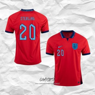 Segunda Camiseta Inglaterra Jugador Sterling 2022