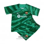 Camiseta Barcelona Portero 2023-2024 Nino Verde
