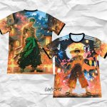 Camiseta Japon Anime 2025 Negro Naranja Tailandia