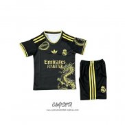 Camiseta Real Madrid Dragon 2025 Nino Negro
