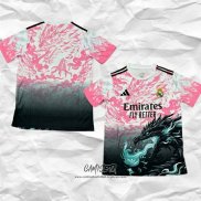 Camiseta Real Madrid Dragon 2025-2026 Negro Tailandia Rosa