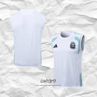 Camiseta de Entrenamiento Argentina 2025-2026 Sin Mangas Blanco