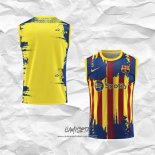 Camiseta de Entrenamiento Barcelona 2023-2024 Sin Mangas Amarillo y Azul
