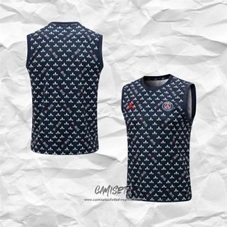 Camiseta de Entrenamiento Paris Saint-Germain Jordan 2022-2023 Sin Mangas Azul