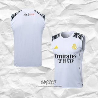 Camiseta de Entrenamiento Real Madrid 2025-2026 Sin Mangas Blanco