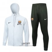 Chandal con Capucha del Barcelona 2023-2024 Blanco