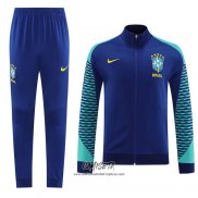 Chandal de Chaqueta del Brasil 2023-2024 Azul