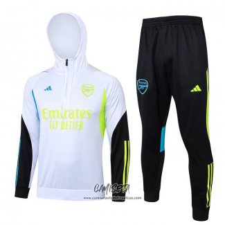 Chandal de Sudadera del Arsenal 2023-2024 Blanco