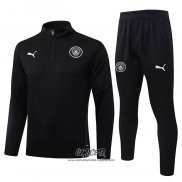 Chandal de Sudadera del Manchester City 2025-2026 Nino Negro