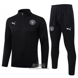 Chandal de Sudadera del Manchester City 2025-2026 Nino Negro