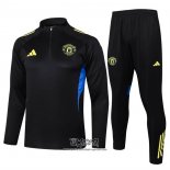 Chandal de Sudadera del Manchester United 2025-2026 Nino Amarillo Negro
