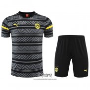 Chandal del Borussia Dortmund 22-23 Manga Corta Gris - Pantalon Corto