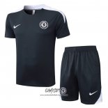 Chandal del Chelsea 2025-2026 Manga Corta Gris - Pantalon Corto