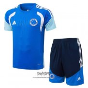 Chandal del Cruzeiro 2025-2026 Manga Corta Azul - Pantalon Corto
