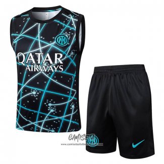 Chandal del Inter Milan 2025-2026 Sin Mangas Negro Azul
