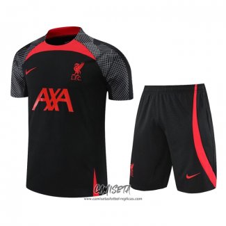 Chandal del Liverpool 2022-2023 Manga Corta Negro - Pantalon Corto