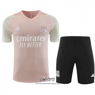 Chandal del Lyon 2023-2024 Manga Corta Rosa - Pantalon Corto