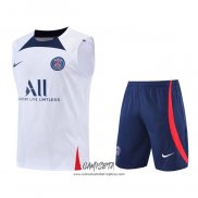 Chandal del Paris Saint-Germain 2022-2023 Sin Mangas Blanco