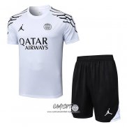 Chandal del Paris Saint-Germain Jordan 2025-2026 Manga Corta Blanco - Pantalon Corto