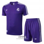 Chandal del Real Madrid 2025-2026 Manga Corta Purpura - Pantalon Corto