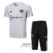 Chandal del Sao Paulo 2023-2024 Manga Corta Gris - Pantalon Corto