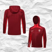 Chaqueta con Capucha del Portugal 2023-2024 Rojo