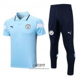 Conjunto Polo del Manchester City 2022-2023 Azul