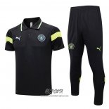 Conjunto Polo del Manchester City 2023-2024 Negro