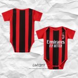 Primera Camiseta AC Milan 2021-2022 Bebe