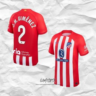 Primera Camiseta Atletico Madrid Jugador J.M.Gimenez 2023-2024