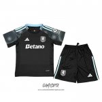 Segunda Camiseta Aston Villa 2025-2026 Nino