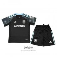 Segunda Camiseta Aston Villa 2025-2026 Nino