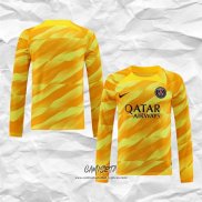 Camiseta Paris Saint-Germain Portero 2023-2024 Manga Larga Amarillo