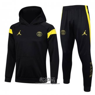 Chandal con Capucha del Paris Saint-Germain Jordan 2023-2024 Negro