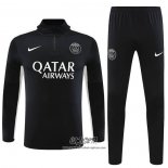 Chandal de Sudadera del Paris Saint-Germain 2023-2024 Nino Negro