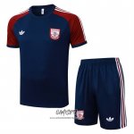 Chandal del Arsenal 2025-2026 Manga Corta Azul Rojo - Pantalon Corto