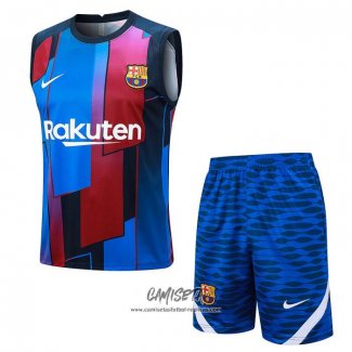 Chandal del Barcelona 2023-2024 Sin Mangas Azul y Rojo