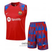 Chandal del Barcelona 2023-2024 Sin Mangas Rojo