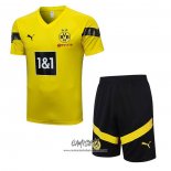 Chandal del Borussia Dortmund 2022-2023 Manga Corta Amarillo - Pantalon Corto