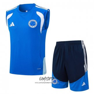 Chandal del Cruzeiro 2025-2026 Sin Mangas Azul